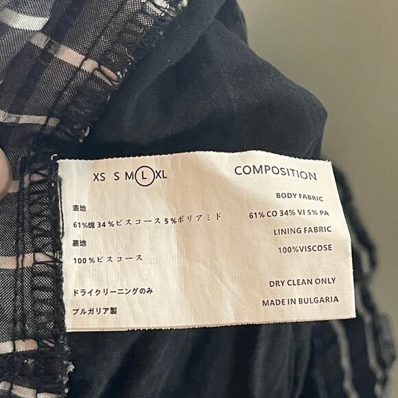 KIKO KOSTADINOV Grey White Check Cargo Pants In Lead Black Sz L - Picture 4 of 11